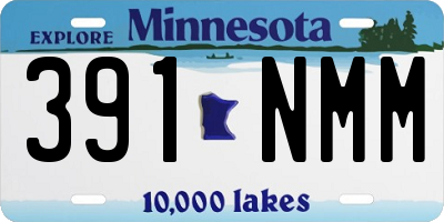 MN license plate 391NMM