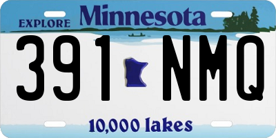 MN license plate 391NMQ