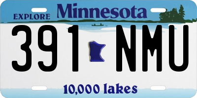 MN license plate 391NMU