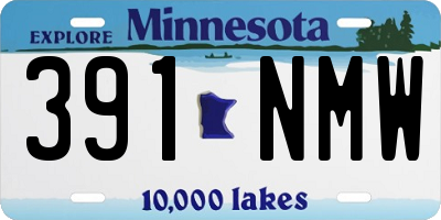 MN license plate 391NMW