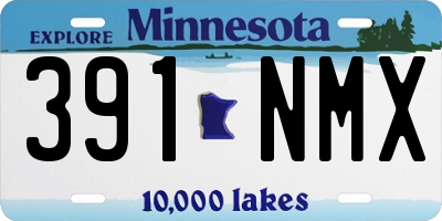 MN license plate 391NMX