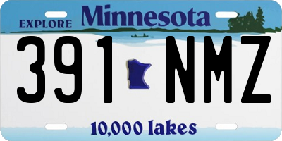 MN license plate 391NMZ