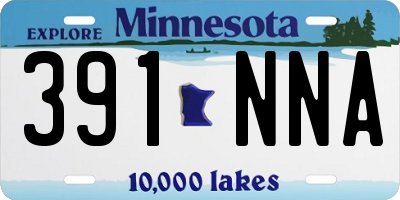 MN license plate 391NNA