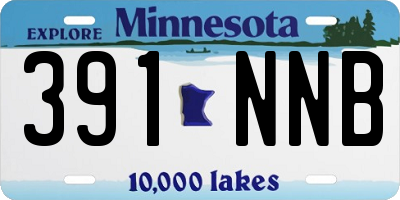 MN license plate 391NNB