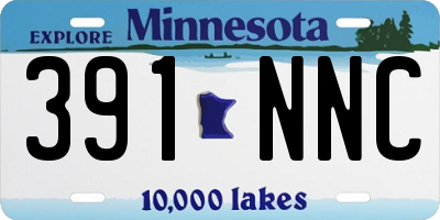 MN license plate 391NNC