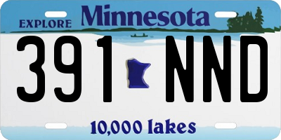 MN license plate 391NND
