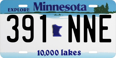 MN license plate 391NNE