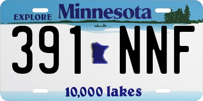 MN license plate 391NNF