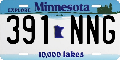 MN license plate 391NNG