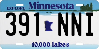 MN license plate 391NNI