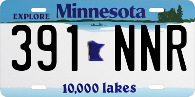 MN license plate 391NNR