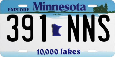MN license plate 391NNS