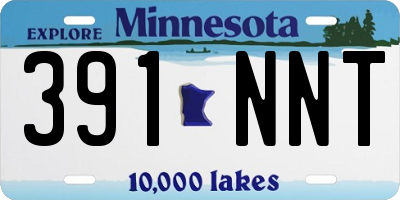 MN license plate 391NNT
