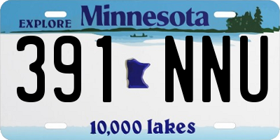 MN license plate 391NNU