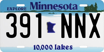 MN license plate 391NNX