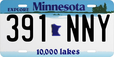 MN license plate 391NNY
