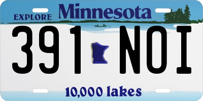MN license plate 391NOI