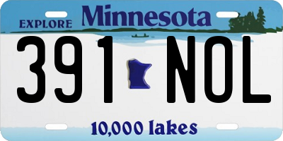 MN license plate 391NOL