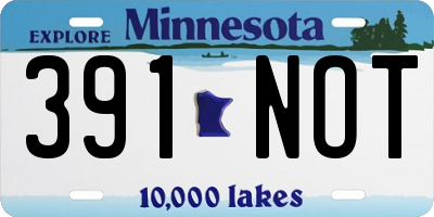 MN license plate 391NOT