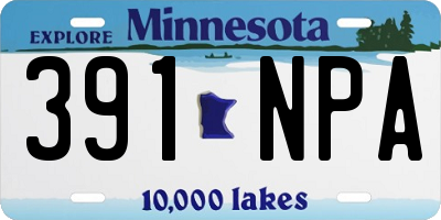 MN license plate 391NPA