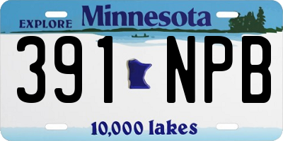 MN license plate 391NPB