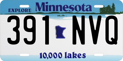 MN license plate 391NVQ