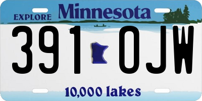 MN license plate 391OJW