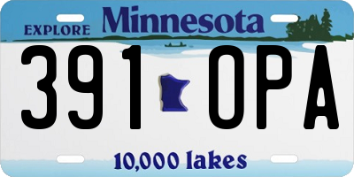 MN license plate 391OPA