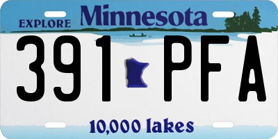 MN license plate 391PFA