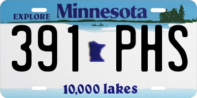 MN license plate 391PHS