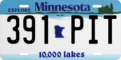 MN license plate 391PIT