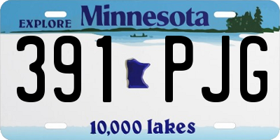 MN license plate 391PJG