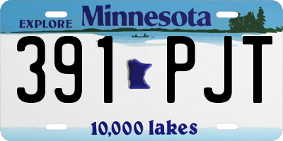 MN license plate 391PJT