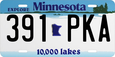 MN license plate 391PKA