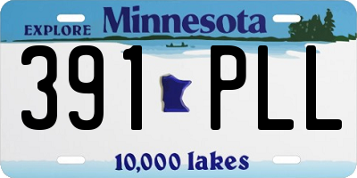 MN license plate 391PLL