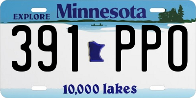 MN license plate 391PPO