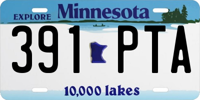 MN license plate 391PTA