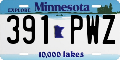 MN license plate 391PWZ