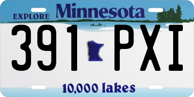 MN license plate 391PXI