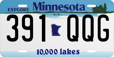 MN license plate 391QQG