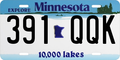 MN license plate 391QQK