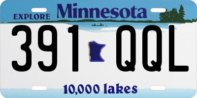MN license plate 391QQL