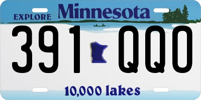MN license plate 391QQO