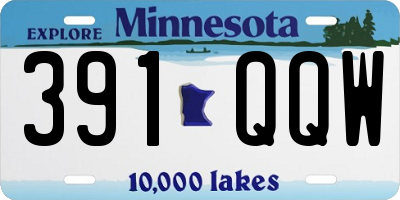 MN license plate 391QQW
