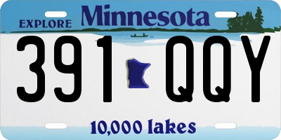 MN license plate 391QQY