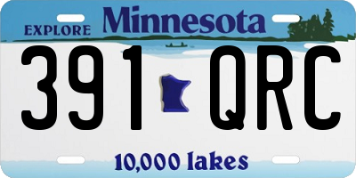 MN license plate 391QRC