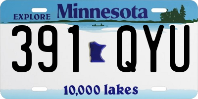 MN license plate 391QYU