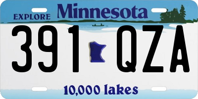 MN license plate 391QZA