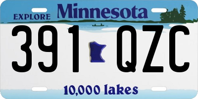 MN license plate 391QZC