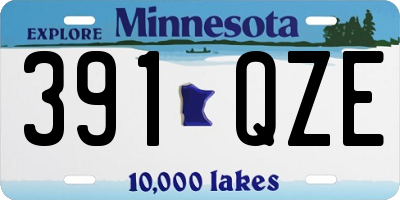 MN license plate 391QZE